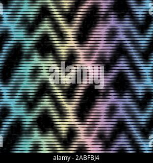 Holographic ink bleed seamless pattern in rainbow Stock Vector