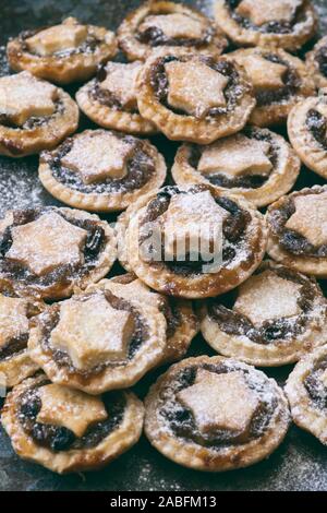 Homemade Christmas mince pies Stock Photo