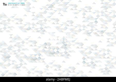 Abstract small triangle pattern decoration design background. Decorate for presentation, page, print, ad, artwork, template. illustration vector eps10 Stock Vector
