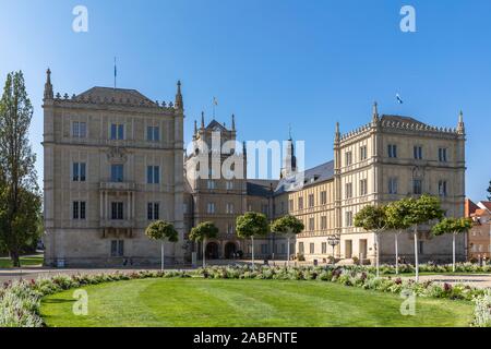 Close view of Ehrenburg Palace on a sunny day in Coburg, Bavaria, Germany Stock Photo