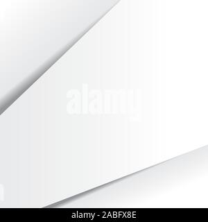 Abstract blank white folded paper geometric background illustration. Stock Vector