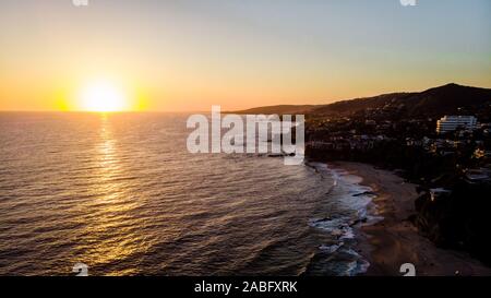 Sunset at Laguna Beach in California, USA Stock Photo