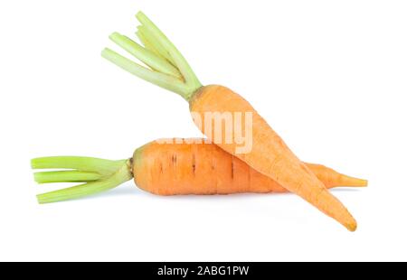 Fresh baby carrot isolated on white background with clipping path Stock Photo