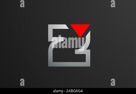 triangle red grey letter G alphabet logo design icon for company or ...