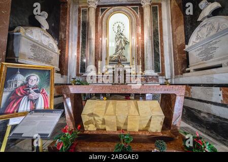 Tomb of blessed Giuseppe Pino Puglisi Metropolitan Cathedral of the Assumption of Virgin Mary in Palermo city of Southern Italy, the capital of autono Stock Photo