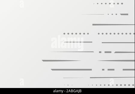 Abstract geometric white and gray color lines background. Stock Vector