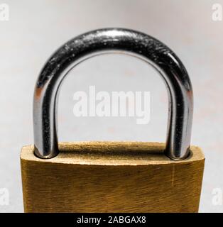Padlocks close on white background Stock Photo
