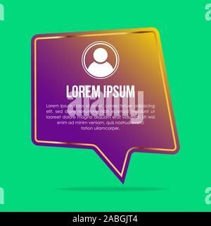 Creative testimonials template with different shapes. Testimonial Speech bubble concept, customer feedback infographic for application and website. Stock Vector
