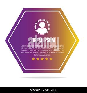 Creative testimonials template with different shapes. Testimonial Speech bubble concept, customer feedback infographic for application and website. Stock Vector