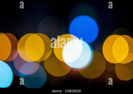 City's lights bokeh color circle background big size Stock Photo