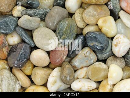 Many colorful pebbles to decorate Stock Photo