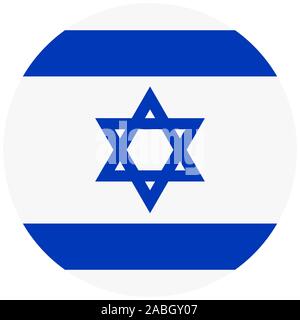 National patriotic symbol. White blue of Israel realistic flag. Vector illustration. Stock Vector