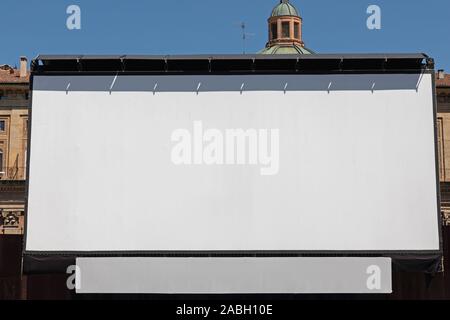 Big Projector Screen at Bologna City Square Stock Photo