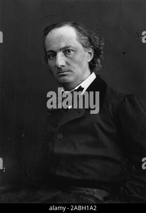 Portrait of Charles Baudelaire (1860), made by the legendary french photographer Felix Nadar Stock Photo