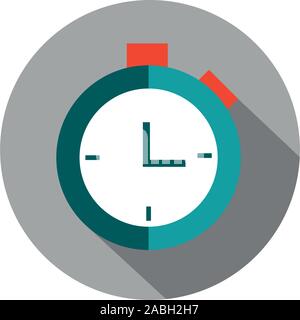 chronometer speed business strategy icon block shadow vector illustration Stock Vector