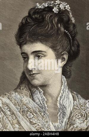 ADELINA PATTI (1843-1919) Itaian operatic soprano Stock Photo