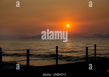View on sunset landscape. Stock Photo