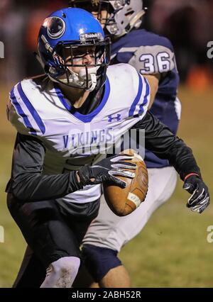 Football action with Couer d'Aene vs Lake City High School in Couer d'Alene, Idaho. Stock Photo