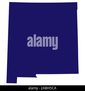 Map silhouette of the U.S. state of New Mexico Vector illustration Eps 10. Stock Vector