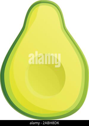 Avocado fruit icon. Cartoon of avocado fruit vector icon for web design isolated on white background Stock Vector