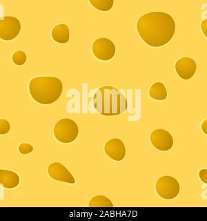 Cheese holes, raw texture. vector seamless pattern. Background food Stock Vector