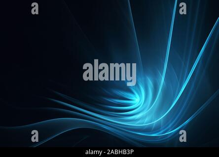 Dynamic curves ands blur pattern. Fractal graphics. Science and technology concept. Stock Photo