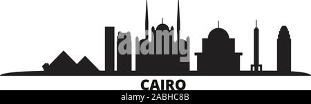 Egypt, Cairo city skyline isolated vector illustration, icons Stock ...
