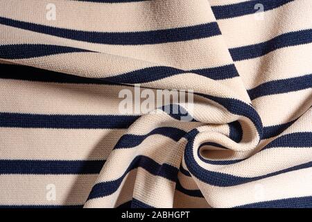 Twisted Striped Knit Fabric Texture Background Stock Photo