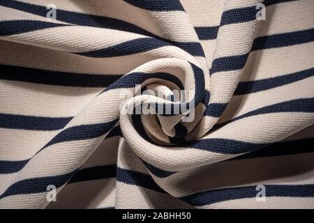 Twisted Striped Knit Fabric Texture Background Stock Photo