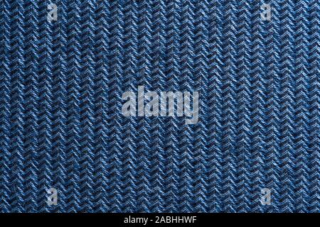 Blue Garment Fabric Texture. Close Up Fabric Background Stock Photo