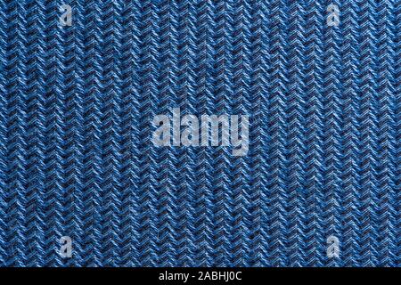 Blue Garment Fabric Texture. Close Up Fabric Background Stock Photo