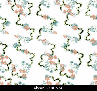 Little colorfull flowers pattern.Seamless floral print for textile fabric. - Vector Stock Vector
