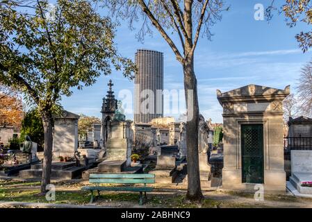 Montparnasse Cemetery in Paris Stock Photo