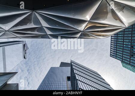 Manhattan New York 12.9.2019 color image The Vessel, hudson yards  designed by architect Thomas Heatherwick at dusk in midtown Manhattan West, NYC. Stock Photo