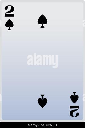 Two of spades playing card design. Vector illustration Stock Vector ...