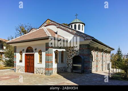 RUEN MONASTERY, BULGARIA - OCTOBER 6, 2018: Ruen Monastery St. John of Rila in  Vlahina Mountain, Kyustendil Region, Bulgaria Stock Photo