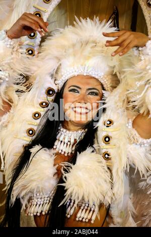 Dancer, Boi Bumba Festival, Parintins, Amazonas, Brazil Stock Photo