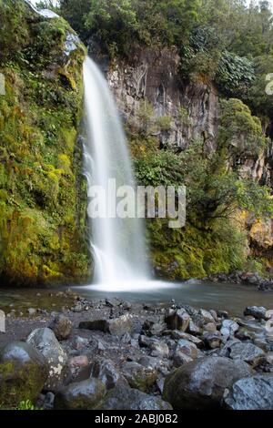 Beautiful Dawson Falls in Egmont National Park, New Zealand Stock Photo