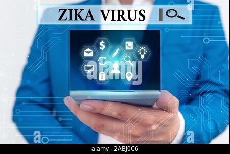 Text sign showing Zika Virus. Business photo text caused by a virus ...