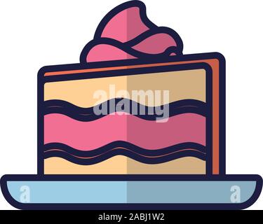 Isolated party cake vector design Stock Vector