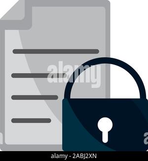 document security property intellectual copyright icon vector illustration Stock Vector