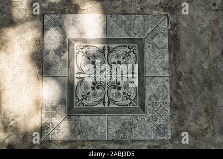 This unique photo shows a beautiful floor tile with a great arabian pattern! Stock Photo