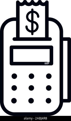 pos terminal payment shopping line style vector illustration Stock Vector