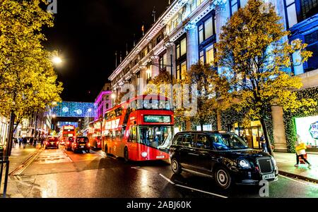 Sefridges Store Oxford Street At Christmas 2019 London UK Stock Photo