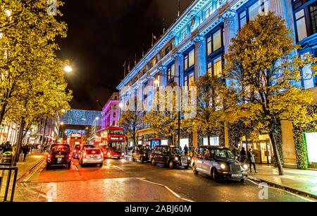 Sefridges Store Oxford Street At Christmas 2019 London UK Stock Photo