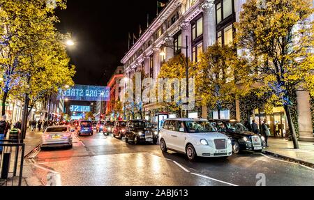 Sefridges Store Oxford Street At Christmas 2019 London UK Stock Photo