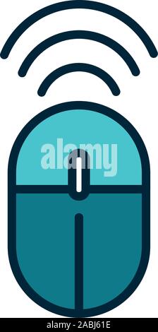 mouse software internet of things line and fill icon vector illustration Stock Vector