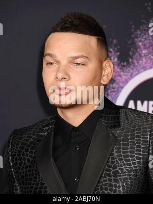 Kane Brown attending the 2019 American Music Awards held at the ...