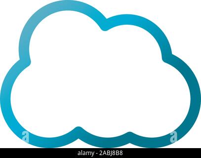 cloud computing user interface blue gradient vector illustration Stock Vector