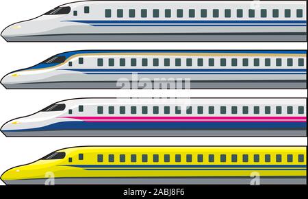Bullet trains,vector,illustrations. high-speed trains.